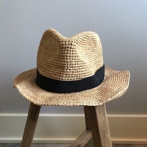 J. Crew packable straw hat s/m
